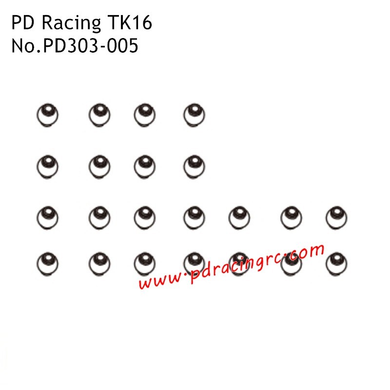 PD Racing TK16 1/16 RC Car Parts Pivot Ball PD303-005