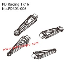 PD Racing TK16 1/16 RC Car Parts Front and Rear Upper Arm PD303-006