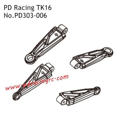 PD Racing TK16 1/16 RC Car Parts Front and Rear Upper Arm PD303-006