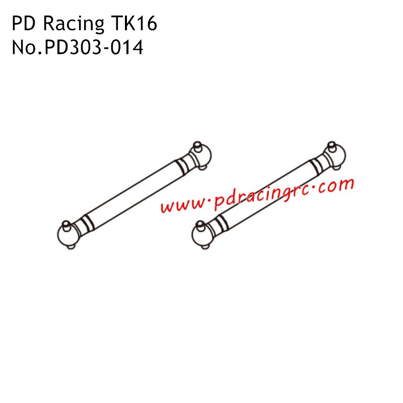 Rear Transverse Shafts PD303-014 Parts for PD Racing TK16 1/16 RC Truck