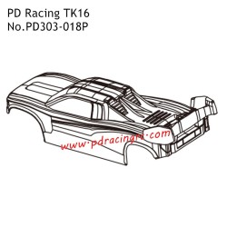 Car Shell PD303-018P Parts for PD Racing TK16 1/16 RC Truck