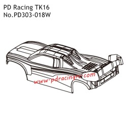 Car Shell PD303-018W Parts for PD Racing TK16 1/16 RC Truck