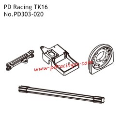 Motor Kit PD303-020 Accessories for PD Racing TK16 1/16 Electric RC Truck