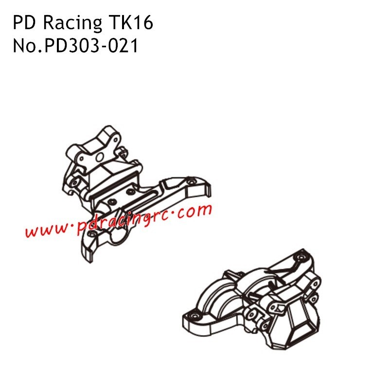 Front and Rear Tower PD303-021 Accessories for PD Racing TK16 1/16 Electric RC Truck