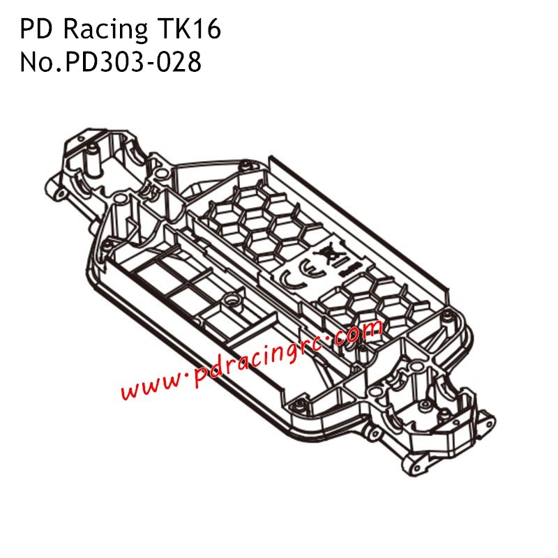 Chassis PD303-028 Accessories for PD Racing TK16 Electric RC Truck