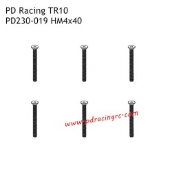 HM4x40 Flat Head Hex Screw PD230-019 Accessories for PD Racing TR10 Brushed Truggy