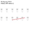 HM4x12 Flat Head Hex Screw PD602-099 Accessories for PD Racing TR10 Brushed Truggy