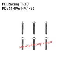 HM4x36 B Head Hex Screw PD861-096 Accessories for PD Racing 1/10 TR10 PD861T RC Car