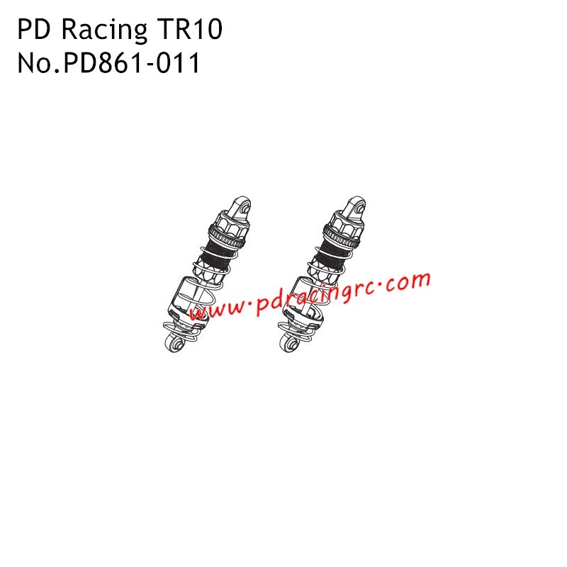 PD Racing TR10 Spare Parts Rear Shock Absorber PD861-011