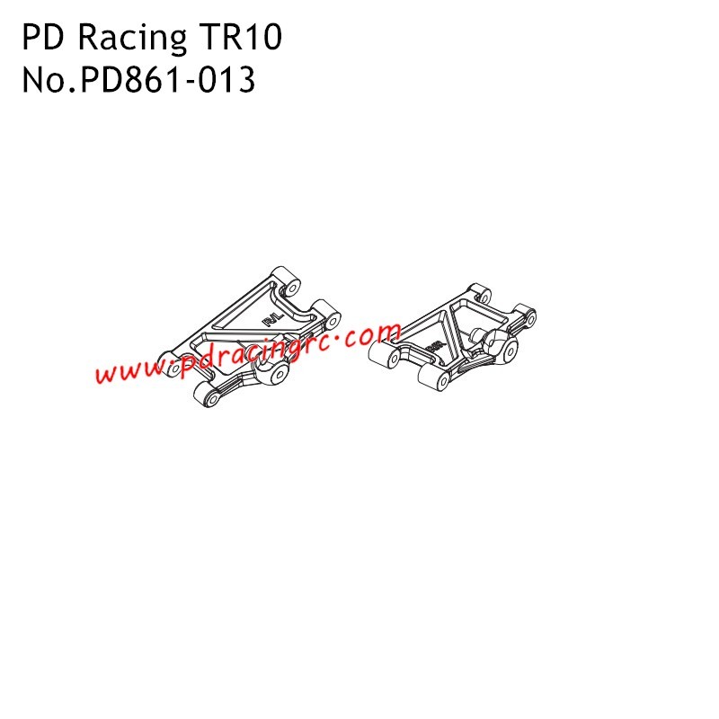 PD Racing TR10 Spare Parts Rear Lower Suspension Arm PD861-013