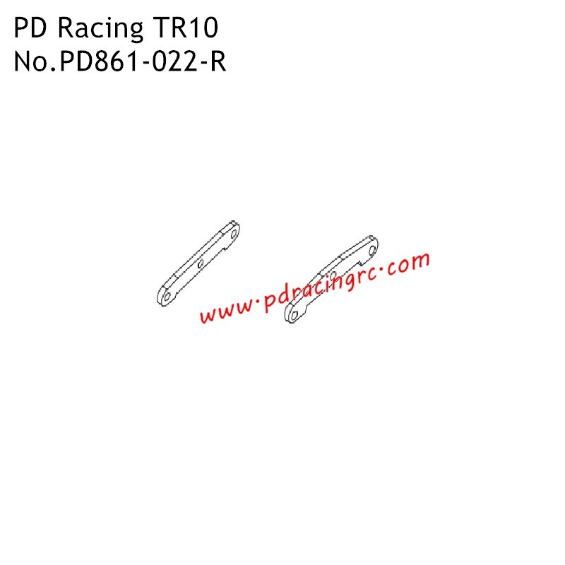 PD Racing TR10 Spare Parts Front and Rear Swing Arm Fixing Plate PD861-022-R