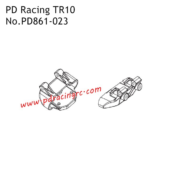 PD Racing TR10 Spare Parts Front Rear Bumper Base PD861-023