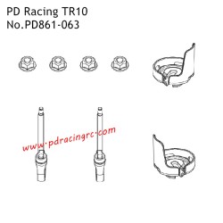 PD Racing TR10 Spare Accessories Shock Absorber Shaft Kit PD861-063