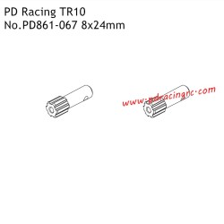 PD Racing TR10 Spare Accessories 8x24mm Differential Gear Shaft PD861-067