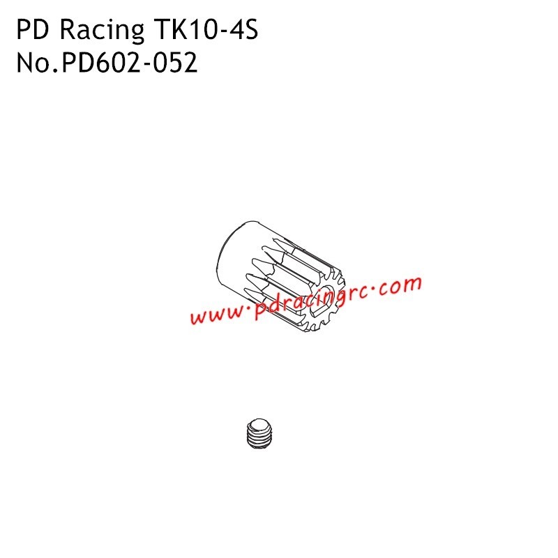 PD Racing TK10-4S Spare Accessories 16T Motor Pinion Gear PD602-052