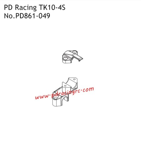 PD Racing TK10-4S RC Car Parts Centre Brace Cover and Bracket PD861-049