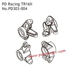 PD Racing TR16II Brushed RC Car Parts Front and Rear Steering Knuckle PD303-004