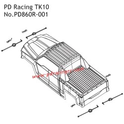 PD Racing TK10 RC Car Parts Car Shell PD860R-001