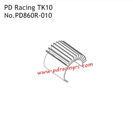 PD Racing TK10 RC Car Parts Motor Heat Sink PD860R-010