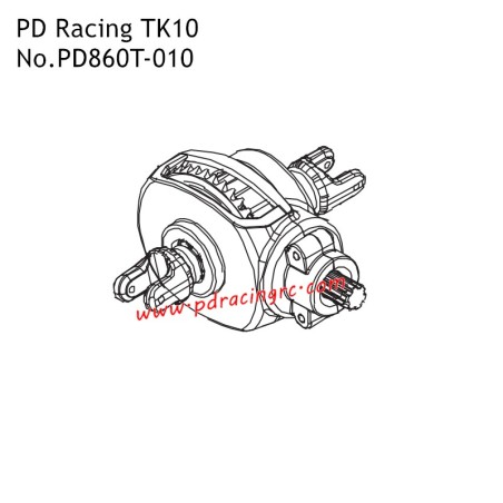 Differential PD860T-001 for PD Racing TK10 High Speed Racing RC Car