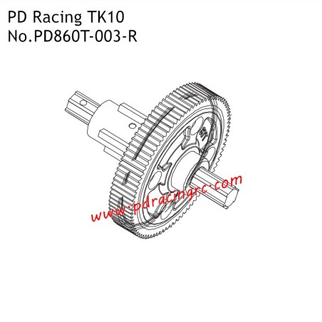 Center Differential PD860T-003 Parts for PD Racing TK10 High Speed Racing RC Car