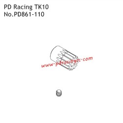 14T Motor Pinion Gear PD861-010 Parts for PD Racing TK10 High Speed Racing RC Car