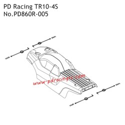 Car Shell PD860R-005 Parts for PD Racing TR10-4S Monster RC Car