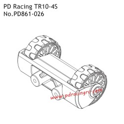 Wheelie Bar Wheel Unit PD861-026 Parts for PD Racing TR10-4S Monster RC Car