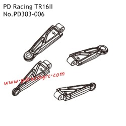 PD Racing TR16II Brushed RC Car Parts Front and Rear Upper Arm PD303-006