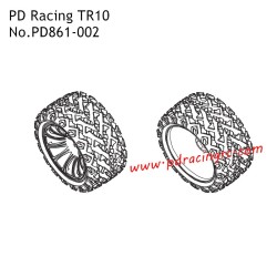 PD Racing TR10 PD861T-TR Monster RC Car Parts Tires PD861-002