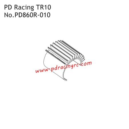 PD Racing TR10 PD861T-TR Monster RC Car Parts Motor Heat Sink PD860R-010