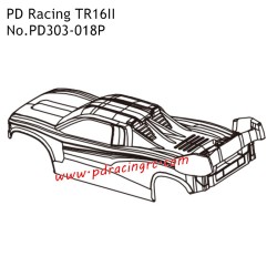 PD Racing TR16II Electric Monster Truck Parts Car Shell PD303-018P