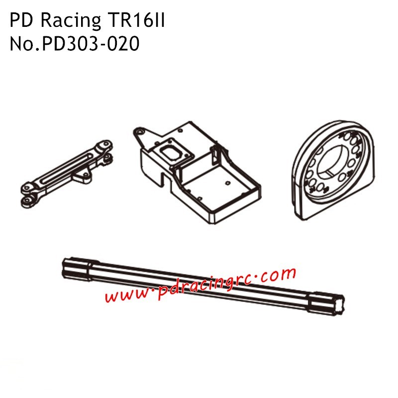 PD Racing TR16II Electric Monster Truck Parts Motor Kit PD303-020